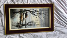 Peinture huile toile d'occasion  Saujon