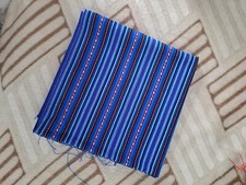MANTA TEXTIL 100% PERUANA FEITA À MÃO CORES AZUL - ARTESANATO - ALPACA 39 ̈ X 47 ́ ́ comprar usado  Enviando para Brazil