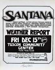 Pôster concerto Santana Tucson 1972 Randy Tuten assinado, usado comprar usado  Enviando para Brazil