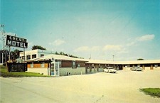 1964 NE Oakland Crest Motel Hwy 77 cabine telefônica antiga estação Texaco cartão postal N50 comprar usado  Enviando para Brazil