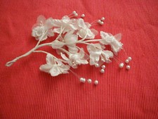 PEÇA DE CABEÇA DE NOIVA MILLINERY PÉROLAS FALSAS FLORES DE SEDA PEÇA DE CABELO comprar usado  Enviando para Brazil