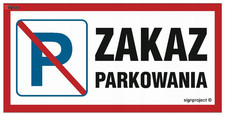 Zakaz parkowania - TABLICA 40 X 20 CM, PN - PŁYTA   na sprzedaż Zakaz parkowania - TABLICA 40 X 20 CM, PN - PŁYTA   na sprzedaż  PL