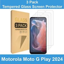 Pacote com 3 protetores de tela de vidro temperado cobertura para Motorola Moto G Play 2024 comprar usado  Enviando para Brazil