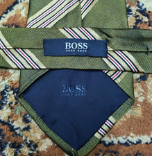 Gravata masculina vintage Hugo Boss clássica 100% toda seda retrô luxo regimental comprar usado  Enviando para Brazil
