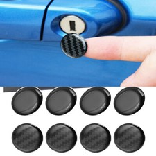 Fibra de carbono 4 peças 20 mm trava de carro fechadura adesivo capa de proteção decoração comprar usado  Enviando para Brazil