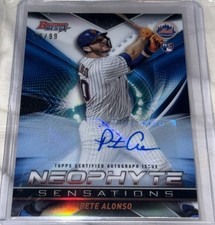 2019 BOWMAN'S BEST #NS-5 PETE ALONSO NEOPHYTE SENSATIONS AUTO RC NOVATO /99 comprar usado  Enviando para Brazil
