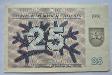 Lithuania talonas 1991 for sale  IPSWICH