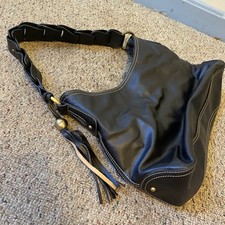 Bolsa de ombro vintage Tommy Hilfiger bolsa preta couro sintético hardware tom dourado comprar usado  Enviando para Brazil
