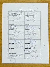 Hand signed team for sale  BILSTON