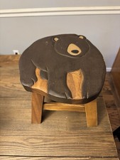Wooden bear stool for sale  Richmond