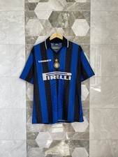 Camiseta Inter Milan 1997 1998 Home Pirelli Camiseta Maillot Maglia Tamanho G, usado comprar usado  Enviando para Brazil