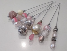 Pink hatpins pearl for sale  BANWELL