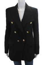 Jaqueta Blazer Zara Feminina de Lapela Pontiaguda com Peito Duplo Preta Tamanho Médio comprar usado  Enviando para Brazil