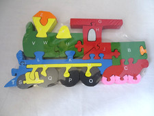 Holzpuzzle lokomotive zahlen gebraucht kaufen  Sangerhausen