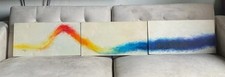 Usado, Pintura tríptica listada da artista Connie Togel. Palete colorida comprar usado  Enviando para Brazil