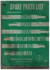 Ford 1956 repuestos Consul Zephyr Zodiac 10 12 15 furgonetas 12 asientos autobús familiar coche segunda mano  Embacar hacia Mexico