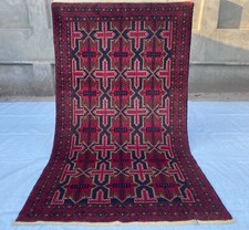 Tapete tribal tradicional turcomano antigo feito à mão afegão Baluchi Oriental 4x7 comprar usado  Enviando para Brazil