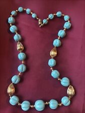 Collana perle turchese usato  Milano