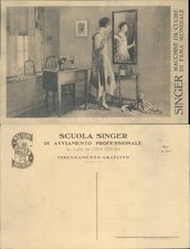Singer cartolina pubblicitaria usato  Italia