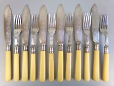 Antique fish cutlery for sale  RUISLIP