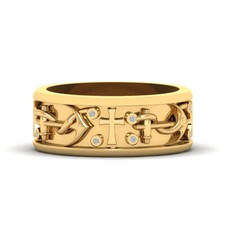 Aliança de casamento âncora náutica diamante simulado prata anel religioso santa cruz , usado comprar usado  Enviando para Brazil