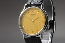 Vintage "Estado Perfeito" Seiko Credor 8J81-6A30 Mostrador Dourado Prata Relógio de Quartzo Masculino JAPÃO comprar usado  Enviando para Brazil