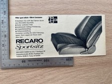 Recaro sportsitz ldtimer gebraucht kaufen  Aßlar