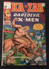 KA-ZAR #1 (1970) Ukryte wulgaryzmy na okładce... PIĘKNA KOPIA... Około prawie prawie nowego (9,4), używany na sprzedaż  Wysyłka do Poland