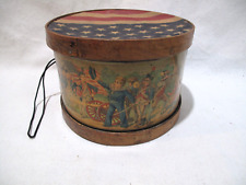Usado, Antigo brinquedo patriótico tambor bandeiras americanas e estrelas grande litho de crianças c.1900 comprar usado  Enviando para Brazil