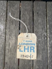 Vintage luggage label for sale  WARWICK