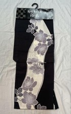 Kimono feminino tradicional de algodão rosa preta Yukata usado, usado comprar usado  Enviando para Brazil