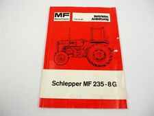 Usado, Original Massey Ferguson MF 235 8G Schlepper Betriebsanleitung 1977 Wartung comprar usado  Enviando para Brazil