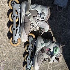 Patins femininos em linha tamanho 8 K2 Athena patins 1 fileira T-Nine excelente comprar usado  Enviando para Brazil