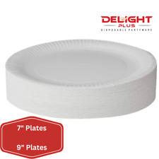 Paper plates white for sale  LEICESTER