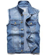 Colete jeans masculino sem mangas vintage punk jaqueta casual comprar usado  Enviando para Brazil