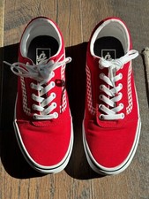 Tênis Vans Old Skool vermelho sólido com listras quadriculadas feminino 8 comprar usado  Enviando para Brazil