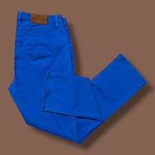 Calça masculina Robert Graham sob medida Kipling azul royal 40 (41x35) frente plana comprar usado  Enviando para Brazil