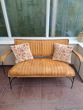 Unusual leather settee for sale  LEOMINSTER