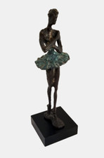 Escultura de arte em bronze bailarina dançarina tutu 10 polegadas metal sobre base de madeira comprar usado  Enviando para Brazil
