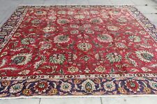 Tapete quadrado vintage usado feito à mão tradicional oriental de lã vermelho 338x293cm comprar usado  Enviando para Brazil