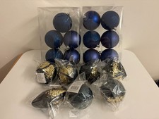 Christmas baubles blue for sale Christmas baubles blue for sale  LLANELLI