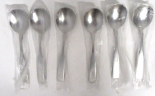 Pacote com 6 colheres/conjunto de colheres redondas de aço inoxidável para sopa arroz mesa jantar comprar usado  Enviando para Brazil