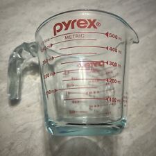 Copo medidor de vidro Pyrex 16 oz 500 ml métrico texto vermelho imperial comprar usado  Enviando para Brazil