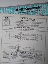 Moto KAWASAKI GPZ 1100 KZT 10B SCHEDA Omologazione ORIGINALE 1981 ASI FMI comprar usado  Enviando para Brazil