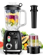 Liquidificador de alimentos 800W 57 oz frasco de vidro acessório destacável preto comprar usado  Enviando para Brazil