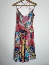 Vestido Cami Vintage Escada Y2k Graffiti Street Art Colorido Seda Cordão 38 M comprar usado  Enviando para Brazil