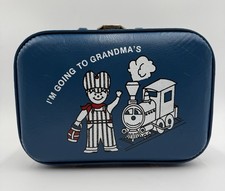 Usado, Mala de Lado Duro Vintage Pequena Azul Infantil (Trem Menino) "I'm Going to Grandma's" comprar usado  Enviando para Brazil