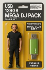 DJ MUSIC PACK USB PEN 128GB VARIUS GENRE DJ 2025 MP3 SINGLE TRACKS Unimixed na sprzedaż  Wysyłka do Poland