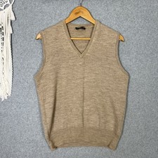 Usado, Colete de lã vintage Leamor feminino 18 marrom malha gola V pulôver malha preppy comprar usado  Enviando para Brazil