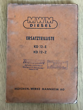 Riginal mwm ersatzteilliste gebraucht kaufen  Spraitbach